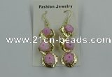 NGE394 10*32mm - 12*38mm druzy agate gemstone earrings