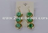 NGE396 10*32mm - 12*38mm druzy agate gemstone earrings