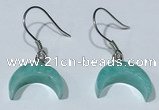 NGE433 10*14mm moon-shaped amazonite earrings wholesale