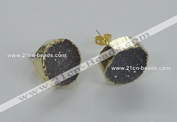 NGE50 16mm - 18mm freefrom druzy agate earrings wholesale