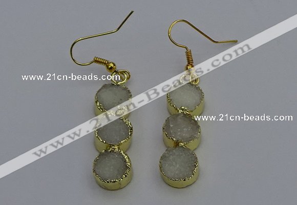 NGE5040 10*30mm - 10*32mm druzy agate gemstone earrings wholesale
