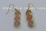 NGE5042 10*30mm - 10*32mm druzy agate gemstone earrings wholesale