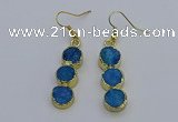 NGE5045 10*30mm - 10*32mm druzy agate gemstone earrings wholesale