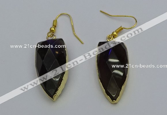 NGE5055 12*35mm - 15*40mm arrowhead smoky quartz pendants