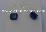 NGE5107 6*10mm nuggets blue kyanite earrings wholesale