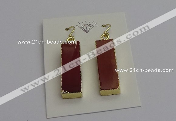 NGE5173 10*28mm - 10*30mm rectangle mookaite earrings