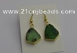 NGE5175 15*20mm australia chrysoprase earrings wholesale