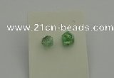 NGE5187 5*8mm - 6*10mm nuggets plated druzy quartz earrings