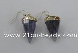 NGE63 14*20mm - 15*22mm cone agate gemstone earrings wholesale