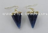 NGE64 14*20mm - 15*22mm cone agate gemstone earrings wholesale