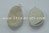 NGP1000 25*35mm - 35*45mm freeform druzy agate beads pendant