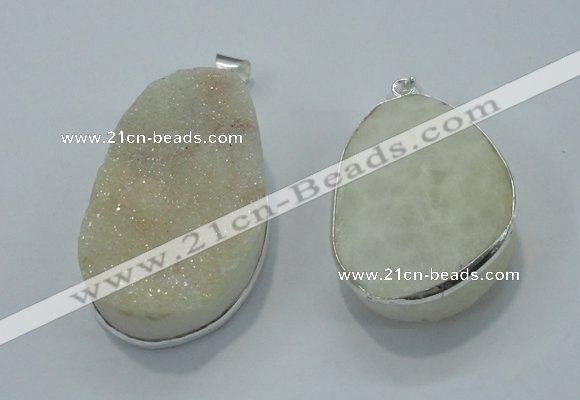 NGP1000 25*35mm - 35*45mm freeform druzy agate beads pendant