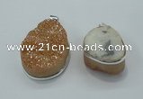 NGP1001 25*35mm - 35*45mm freeform druzy agate beads pendant