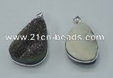 NGP1003 25*35mm - 35*45mm freeform druzy agate beads pendant