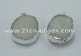 NGP1005 25*35mm - 35*45mm freeform druzy agate beads pendant