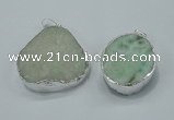 NGP1006 25*35mm - 35*45mm freeform druzy agate beads pendant