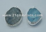 NGP1010 25*35mm - 35*45mm freeform druzy agate beads pendant