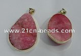 NGP1020 25*35mm - 35*45mm freeform druzy agate beads pendant