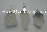 NGP1085 20*30mm - 25*50mm nuggets white crystal pendants