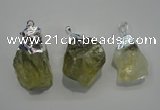 NGP1086 20*30mm - 25*50mm nuggets yellow quartz pendants