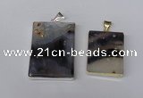 NGP1156 25*35mm - 40*50mm freeform montana agate pendants