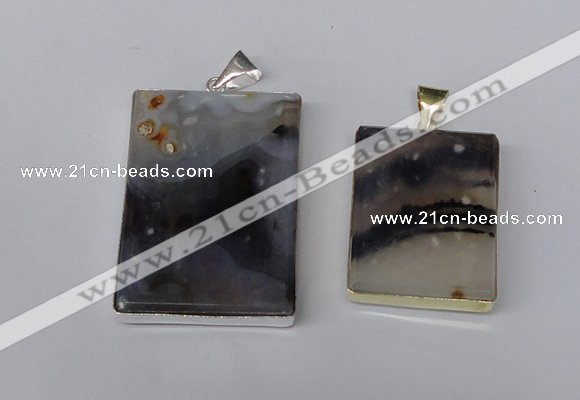 NGP1156 25*35mm - 40*50mm freeform montana agate pendants