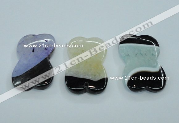 NGP1165 30*50mm freeform druzy agate pendants wholesale