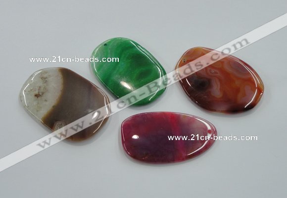 NGP1170 35*50mm - 45*70mm freeform agate gemstone pendants wholesale