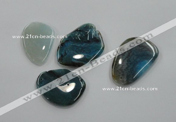 NGP1173 30*50mm - 35*60mm freeform agate gemstone pendants wholesale