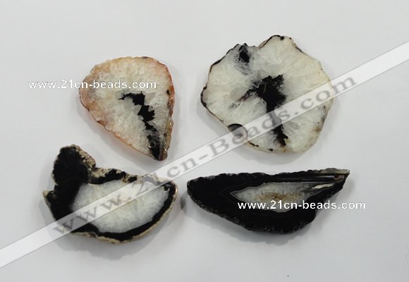 NGP1191 35*50mm - 50*80mm freeform agate gemstone pendants wholesale