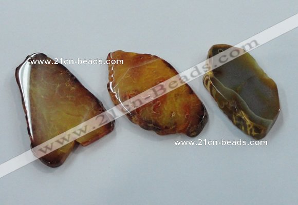 NGP1195 30*60mm - 45*75mm freeform agate gemstone pendants wholesale