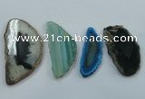 NGP1198 30*50mm - 40*70mm freeform agate gemstone pendants wholesale