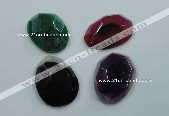 NGP1207 30*45mm - 35*55mm freeform agate gemstone pendants wholesale