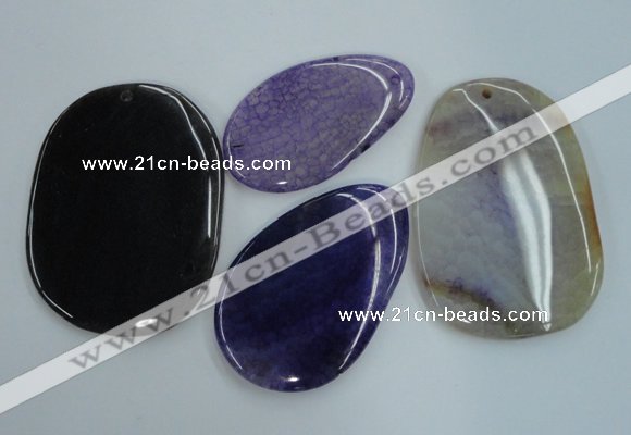 NGP1237 35*50mm - 50*70mm freeform agate gemstone pendants wholesale