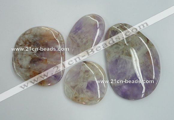 NGP1239 40*50mm - 60*80mm freeform lavender amethyst pendants wholesale