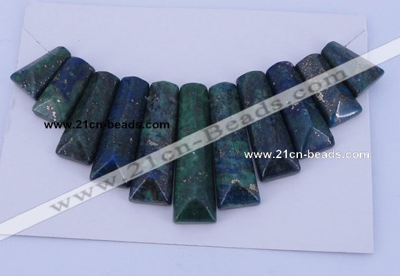 NGP126 Dyed lapis & chrysocolla gemstone pendants set jewelry wholesale