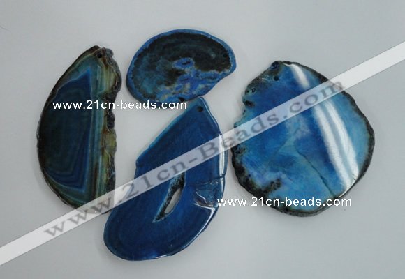 NGP1265 40*55mm - 60*80mm freeform agate gemstone pendants wholesale