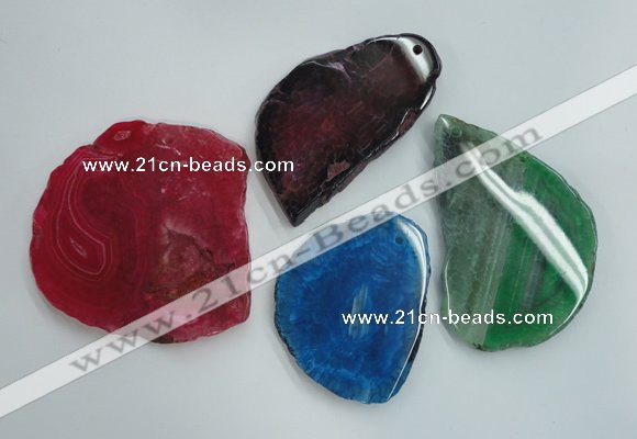 NGP1268 40*55mm - 60*80mm freeform agate gemstone pendants wholesale