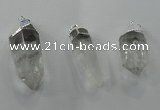 NGP1350 10*35mm - 15*60mm faceted nuggets white crystal pendants