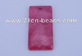 NGP136 2pcs 30*40mm rectangle dyed white jade gemstone pendants