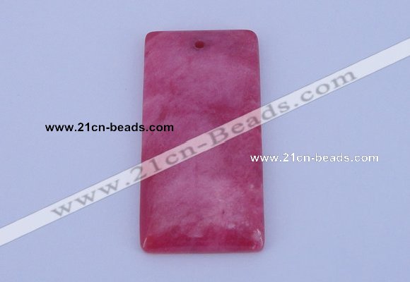 NGP136 2pcs 30*40mm rectangle dyed white jade gemstone pendants