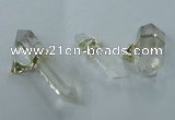 NGP1361 12*35mm - 16*55mm faceted nuggets white crystal pendants