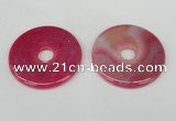 NGP1371 7*50mm - 8*55mm donut agate gemstone pendants