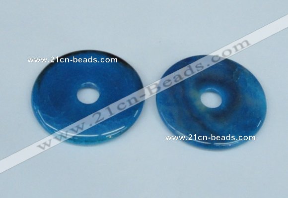 NGP1374 7*50mm - 8*55mm donut agate gemstone pendants