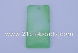 NGP138 2pcs 30*40mm rectangle dyed white jade gemstone pendants