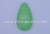 NGP140 2pcs 30*60mm teardrop dyed white jade gemstone pendants