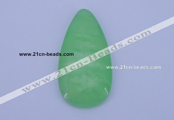 NGP140 2pcs 30*60mm teardrop dyed white jade gemstone pendants