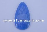 NGP142 2pcs 30*60mm teardrop dyed white jade gemstone pendants