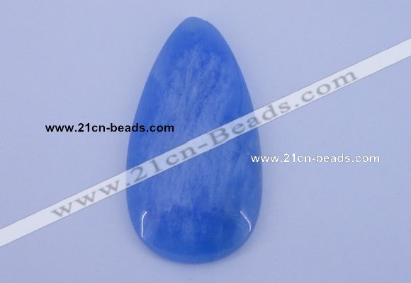 NGP142 2pcs 30*60mm teardrop dyed white jade gemstone pendants