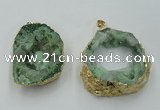 NGP1421 30*40mm - 45*55mm freeform plated druzy agate pendants